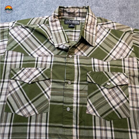 Canyon Guide Outfitters Button-Up Shirt Green Long Sleeve Collared Women's XL - Picture 4 of 10